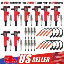 Energy Ignition Coil UF601 & Iridium Spark Plug & Wires set For Ram 1500 V8 4.7L