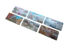 *Zs -Set 6 Calamita Magnete Frigorifero Fridge Magnets Print Stampe 3D a Rilievo