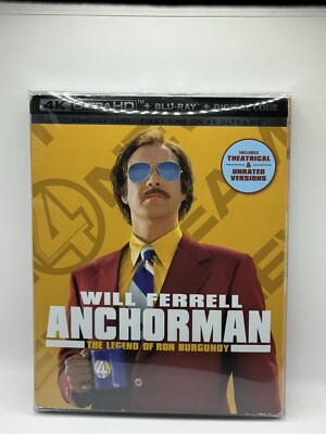 Anchorman: The Legend of Ron Burgundy [New 4K UHD Blu-ray] With Blu-Ray, 4K Ma