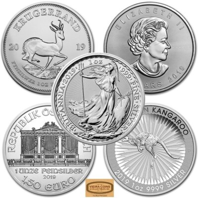#ad #ad Government Minted Random Design and Year 1 oz Silver BU #D6 $84.99
