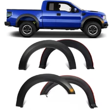 4pcs Fender Flares For Ford F150 F-150 15-17 Styleside w/ LED Light Raptor Style
