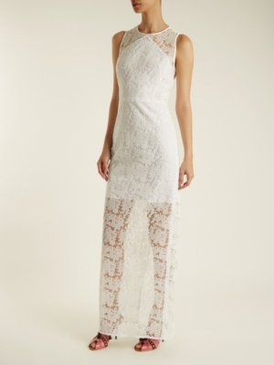 karen millen pink lace dress Women Size 2 Karen Millen Dusty Pink Lace, Embroidered Sheath Dress main image 0