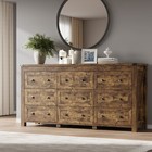 Large Wooden Dresser, 9 Drawer Dresser, Chests of Drawers for Bedroom, Closet