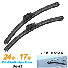 Juyioudy 24"+17" Windshield Wiper Blades Fit For Toyota RAV4 2012-2006,Set of 2