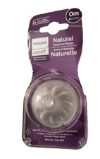 Philips Avent Natural Baby Bottle Nipple Natural Response 0M Set of 2 Flow 1 New