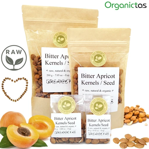 Organic Bitter Apricot Kernel Seeds Raw Naturally Dried Premium Top Quality