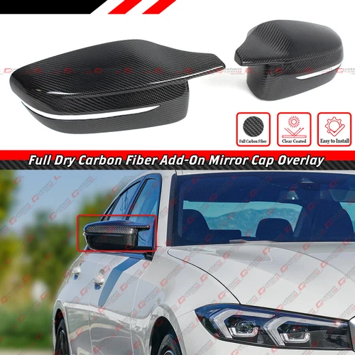 FOR 2023-24 BMW M240i M340i M440i M50 REAL CARBON FIBER ADD ON SIDE MIRROR COVER