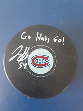 Jordan Harris Montreal Canadiens Puck Signed Habs Autograph Auto Go Habs Go! Coa