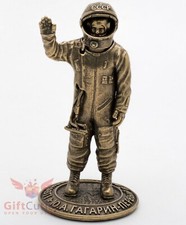 Bronze Figurine of cosmonaut Yuri Gagarin first human in space