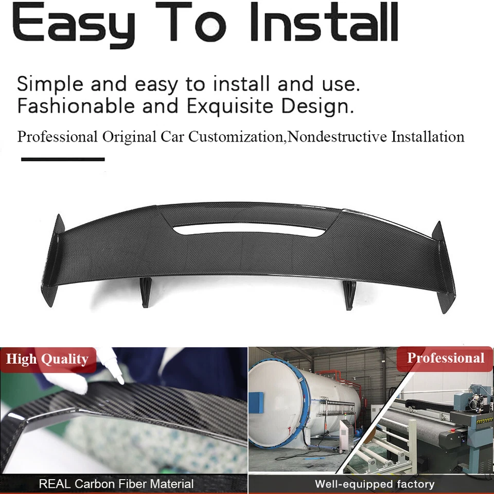 Alerón trasero de carbono real para BMW F30 M3 M4 Benz AUDI todo sedán Foto 2 de 4