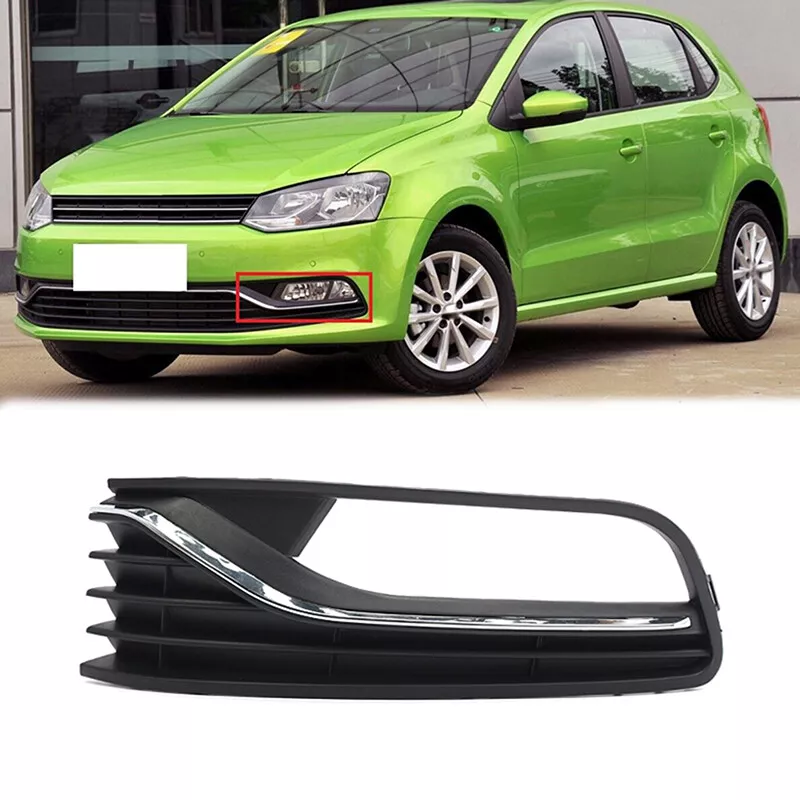 For Volkswagen Polo 6R 2014-2017 Front Left Bumper Fog Light Grill Trim  Cover