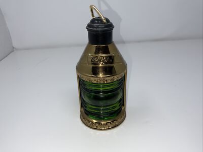 Vinrage Old Spice Lantern Decanter Afrer Shave Lotion Glass Bottle - Empty