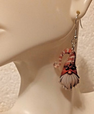 Small Gnome Dangle Earrings 1" Hook