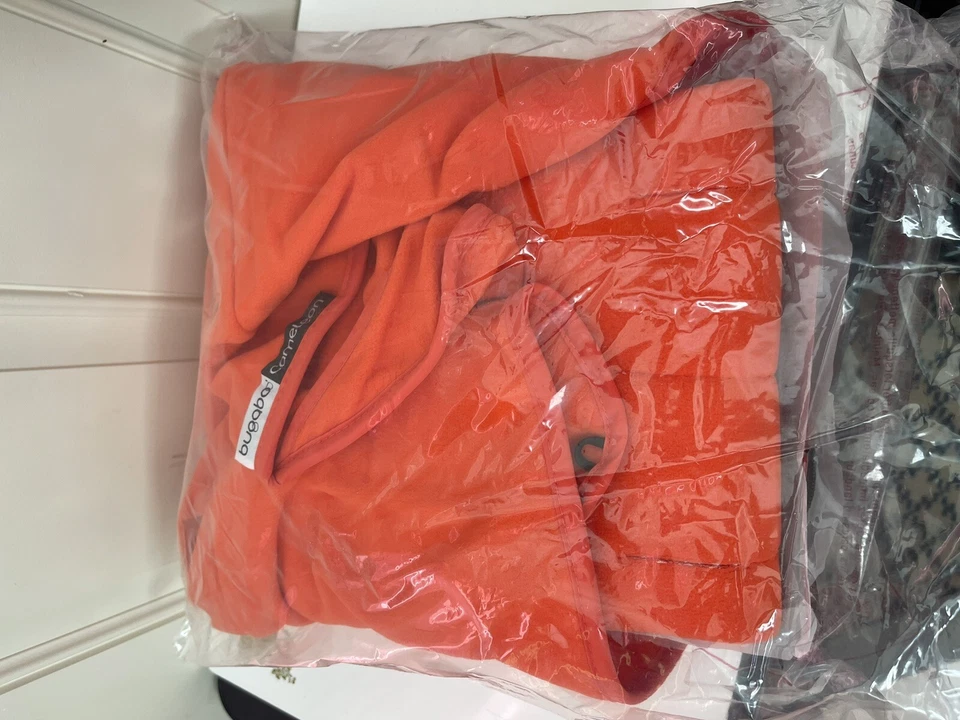 Bugaboo Cameleon Fleece Tailored Fabric Set 3 in 1 Orange Canopy Apron Seat - Image 4 of 4