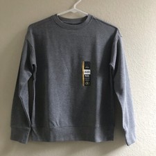 Athletic Works Boys Gray Soft Core Fleece Sweatshirt Sz L 10-12 Chest 35" NWT