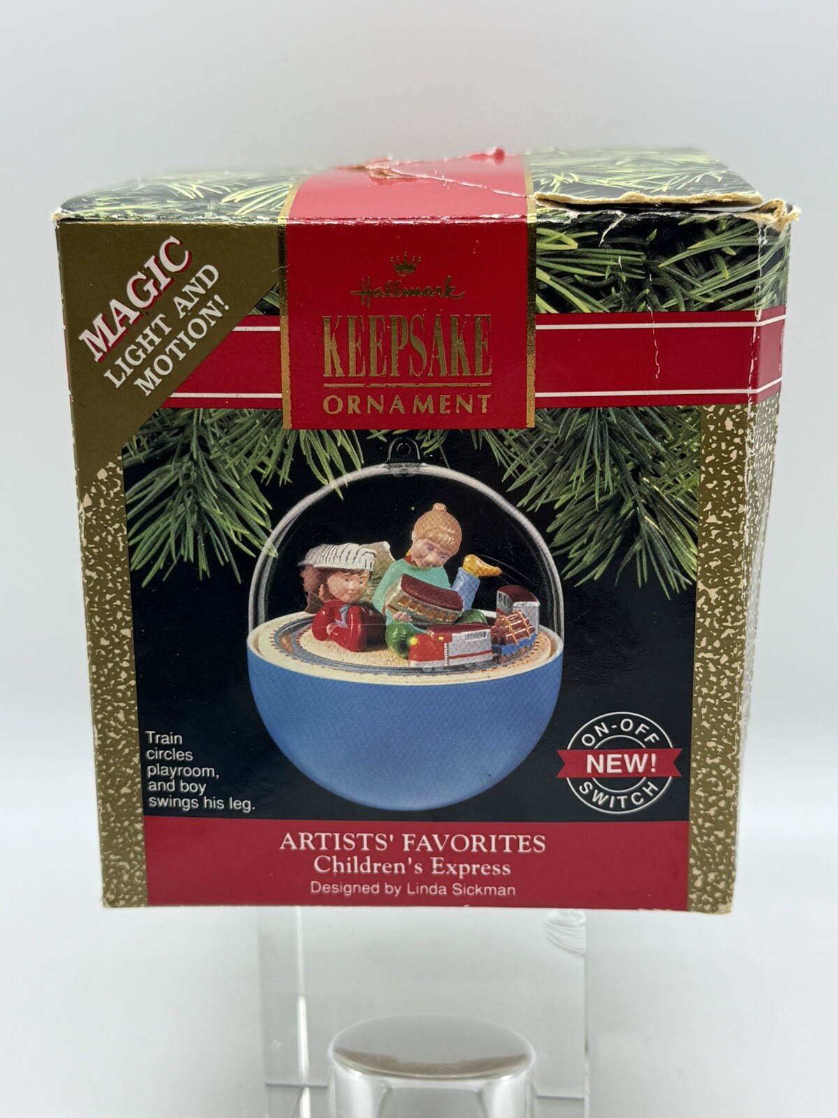 Hallmark Keepsake Magic Light & Motion Children’s Express Ornament Vintage 1990