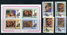 Barbuda Michelangelo Paintings Easter 1978 - MNH Stamps & S/S