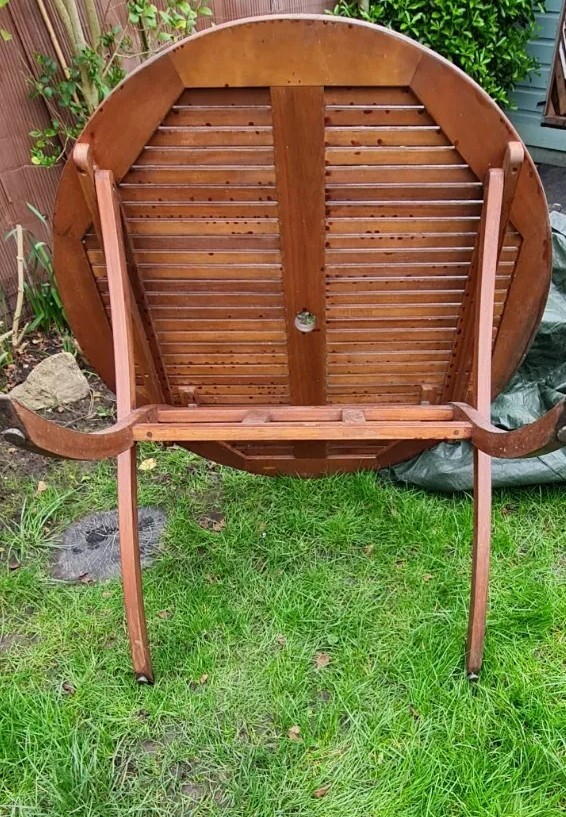 Folding Wooden Garden Table eBay