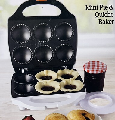 MasterChef Mini Pie and Quiche Maker- Pie Baker Cooks 6 Small Pies and Quiche...