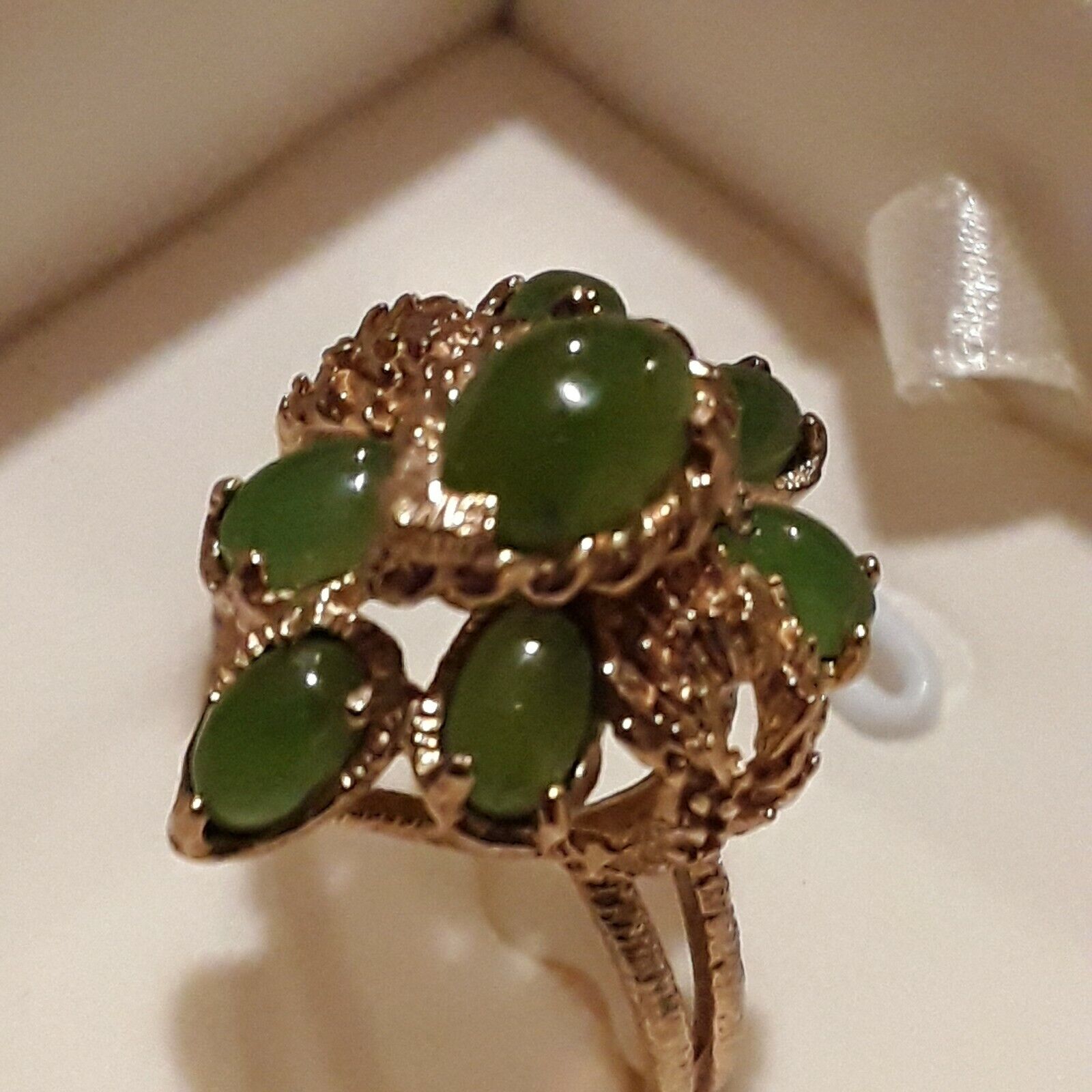 Essence Green Jade Cocktail Ring - Shyle