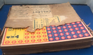 ANTIQUE Lot of 36 School Day Assortment 1 Cent Punch Card W.H. Brady Co Railway