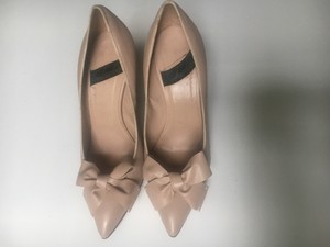 nude ribbon heels