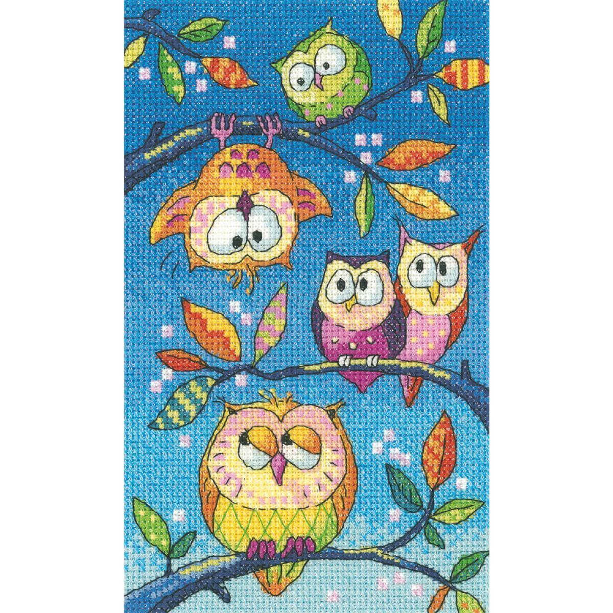Heritage counted cross stitch kit Aida ""Hanging Around (A)"", BFHA1367-A, 12x19cm
