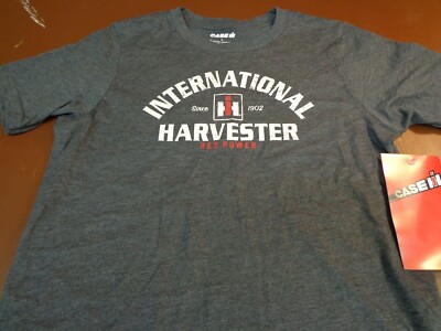 CASE International Harvester Heather Charcoal Gray  T shirt Youth  Large  D5