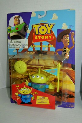 Vintage NEW 1995 Original TOY STORY - CHROME BUZZ & ALIEN Set