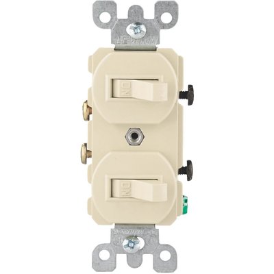 Ivory Leviton Quiet Duplex Switch