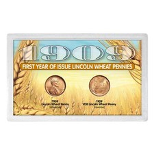 NEW 1909 and 1909 VDB  First-Year of Issue" Lincoln Wheat-Ear Pennies 13749