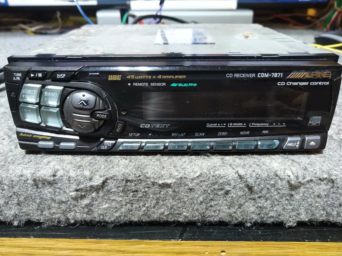 Alpine CDM-7871R SQ CD Player | Detachable Face | BBE | 4V Sub