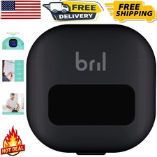 Wall-Mountable UV-C Toothbrush Sanitizer with Travel Cover - Sleek Black Design