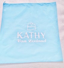 Brand New Light Blue Kathy Van Zeeland Cloth Bag With Tie