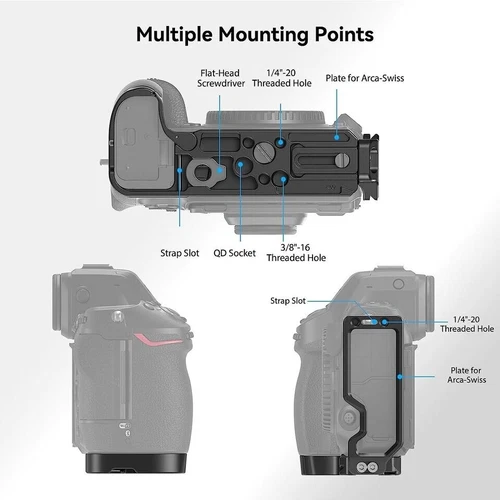 SmallRig Z 8 L-Bracket for Nikon Camera Quick Release L-Shape Mount Plate - Bild 8 von 9