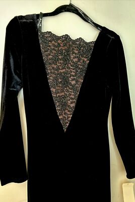 GorgeousJeffrey & Dara Evenings NEW NWT, 8, long Velour Velvet Deep-V Dress/gown