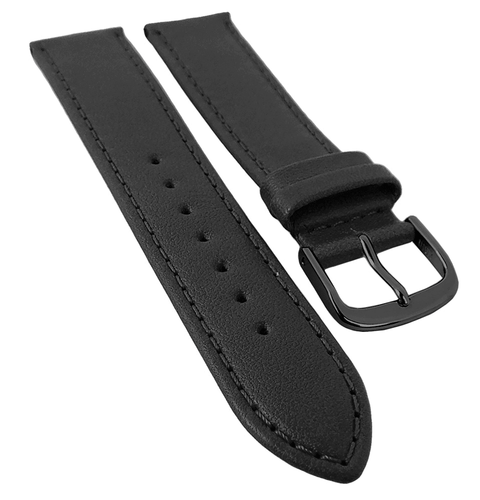 Correa de reloj Taurus XL | Cuero de becerro negro, longitud de hombre 30175 - Imagen 5 de 5