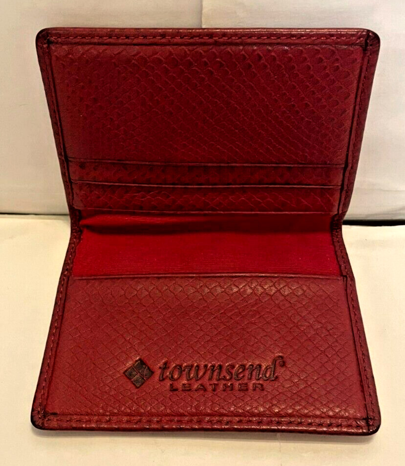 Vintage Townsend Leather Card Holder Excellent Condition Please Read