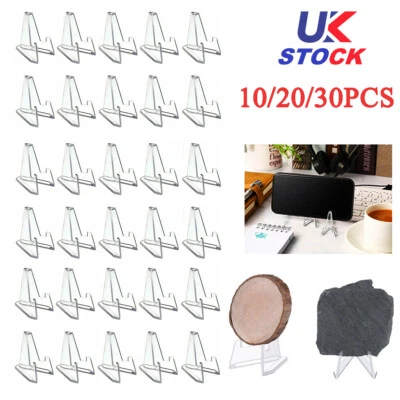 10/20/30pcs Card Stand Graded Cards Display Stand Coins Paper Clip Holder Easel
