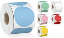 2" Direct Thermal Circle Labels 750 Roll for Zebra, Rollo, MUNBYN