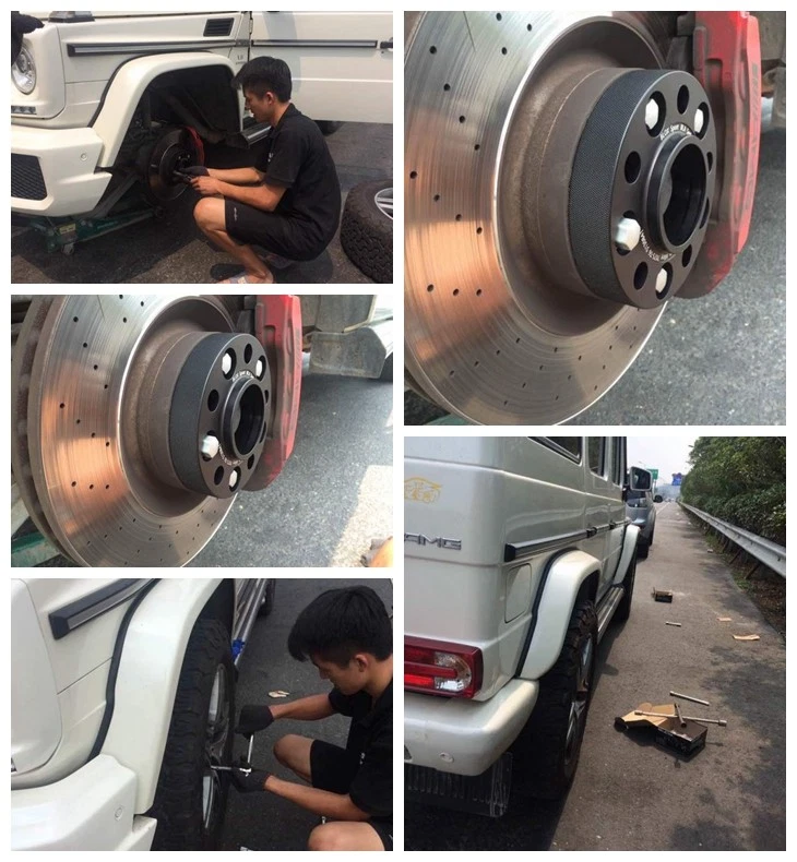 Se adapta a Mercedes Benz Clase G G550 G500 G55 G63 G65 AMG espaciadores de rueda 35 mm x4 orejetas Foto 3 de 4