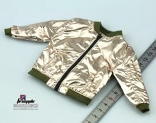 1/6 Male Baseball Shirt Style Faux Patent Leather Jacket Coat For 12