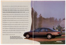 1993 MAZDA 929 Serenia Vintage Original 2 page Print AD - Brown car photo horses