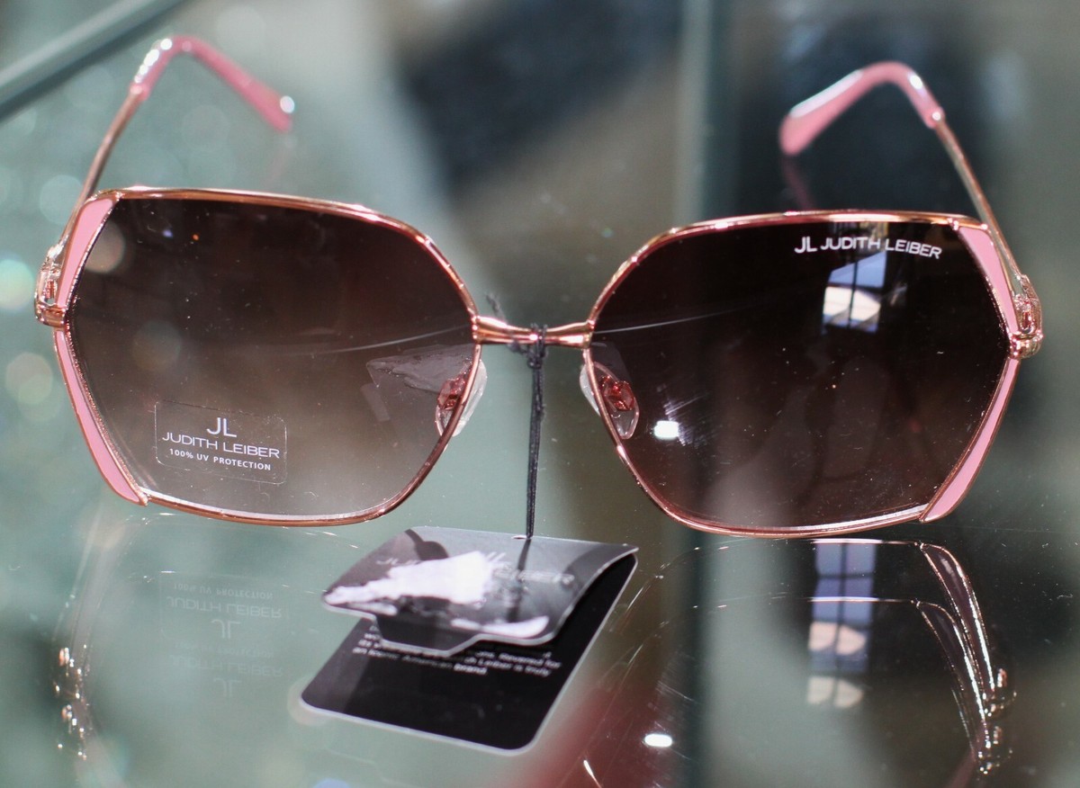 judith leiber MAUVE PINK ROSE BLUSH mod art Sunglasses NEW 