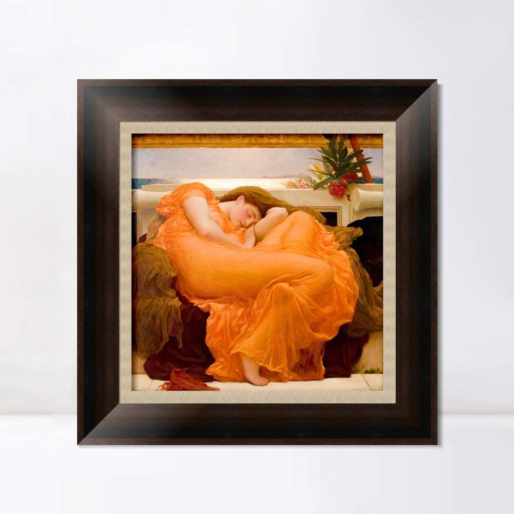 Framed Wall Art Giclee Print Flaming June by Frederick Leighton