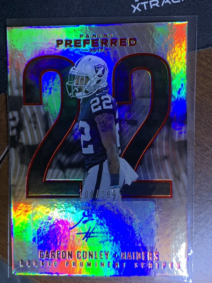 2017 Preferred Rookie Prominent Scripts Gareon Conley 100/199 Oakland Raiders - Image 3 of 3