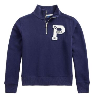Ralph Lauren Polo Half Zip Embroidered Logo Navy Blue colour