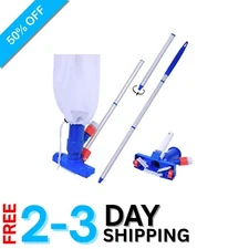 Water Pressure Powered Pool Jet Vacuum with 6 Adjustable Poles - Easy Assembly