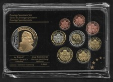 Monaco 2012 Prestige Specimenset Proof, Gold + Rhodium Plated, Original Box, NEW, RARE 