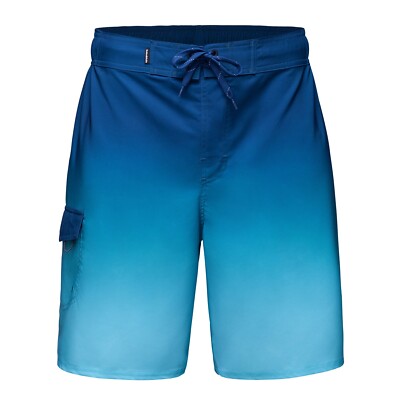 Rokka&Rolla Men's 4-Way Stretch Swim Trunks 9'' Quick Dry Board Shorts Beach Swim